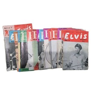 ELVIS PRESLEY MONTHLY MAGAZINEs 18 Each Different Ones King Of Rock Rock N Roll